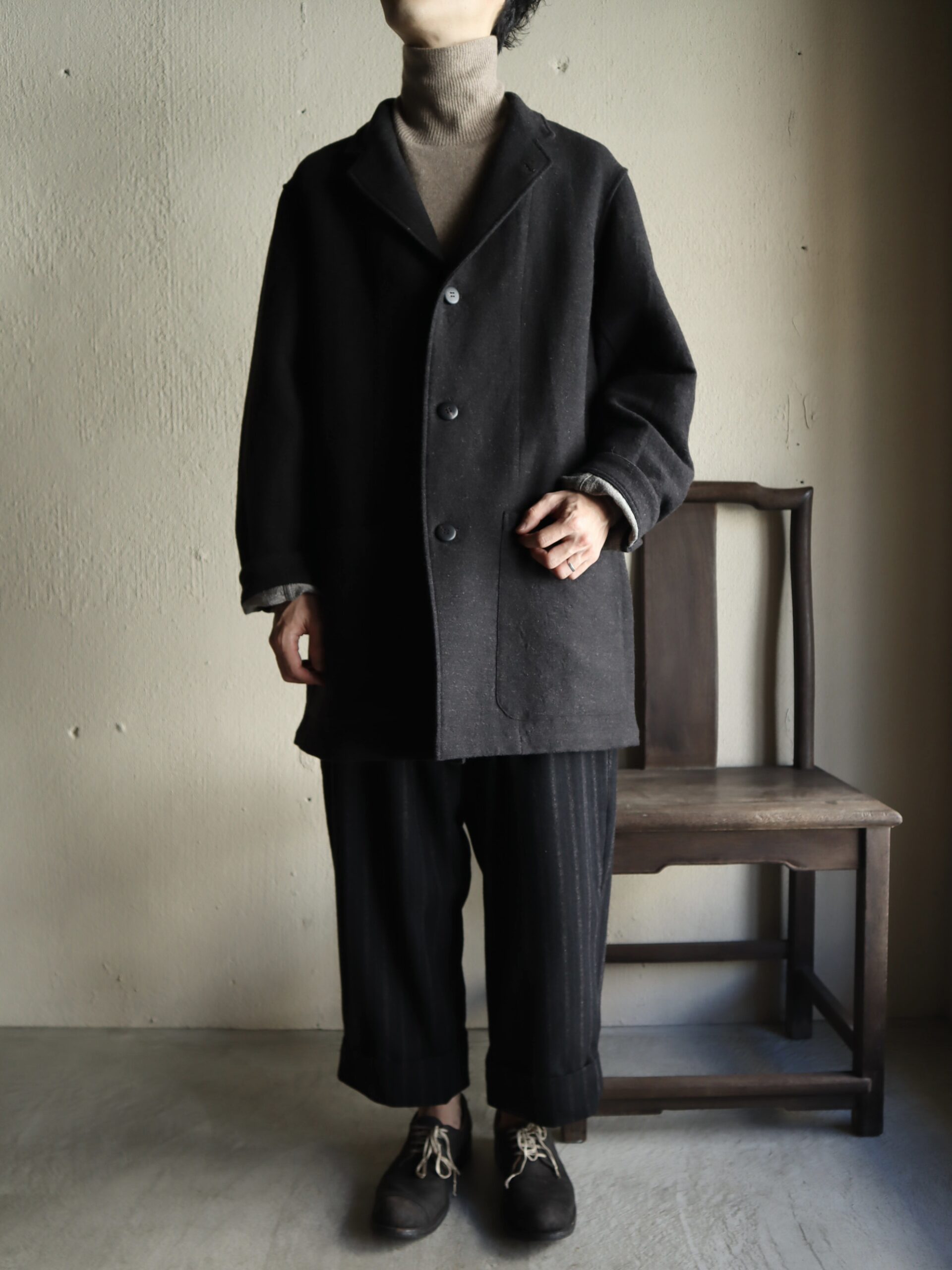 レヴールジャケット(MEN'S)−Wool Linen Double Cloth−