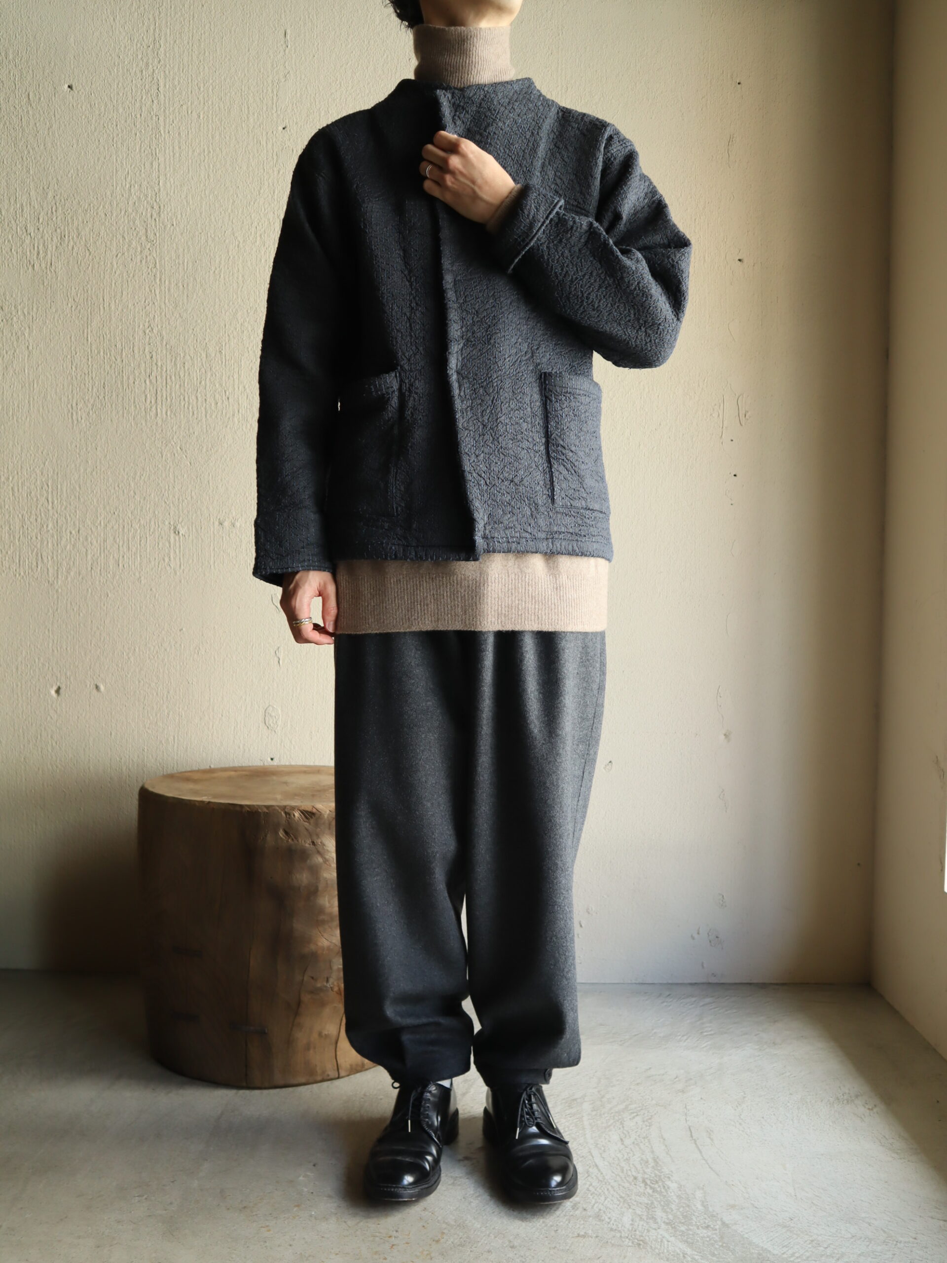 MITTAN / 中わた刺し子織ジャケット