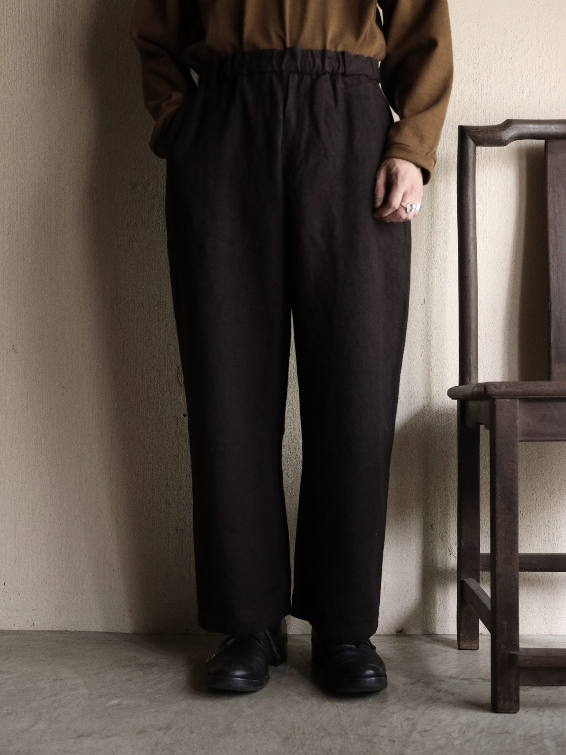 iai 居合 ワイドパンツ 麻 藍染